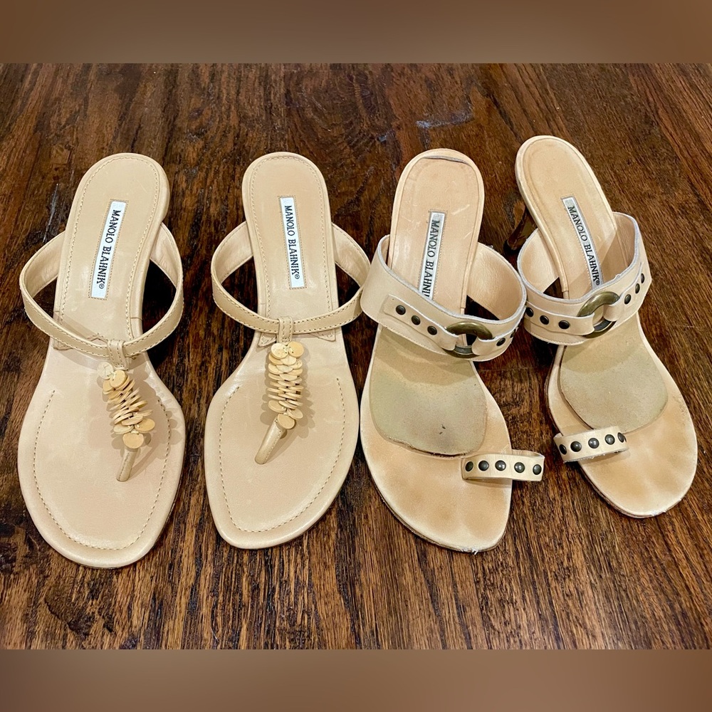 Manolo Blahnik vintage used sandals size 39